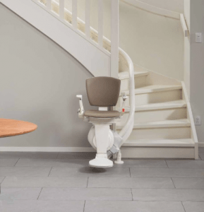Picture of the Otolift air stairlift for curved staircases
