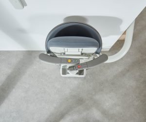 Picture of folded FlowX stairlift from above