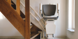 Straight Stairlift with Stairlift Battery
