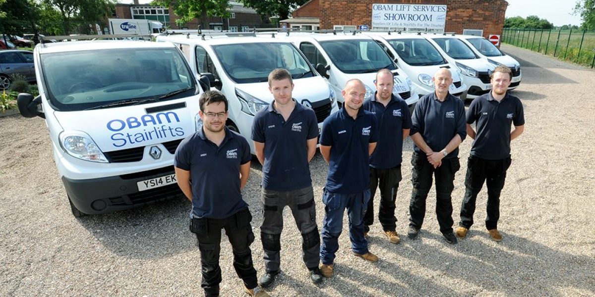 Picture of some of Obam Stairlift's engineers
